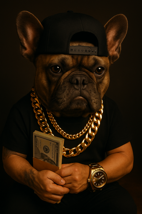 "Boss Pup - Gangster Dog Digital Art (Instant Download)"